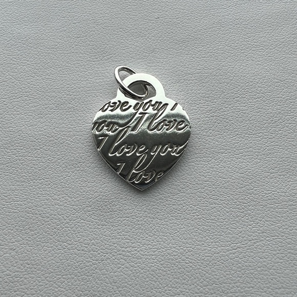 I love you note medium heart charm - Picture 2 of 5